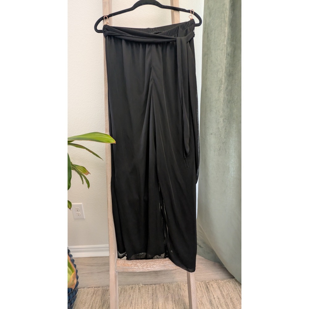 MSK Woman Black Flowy Dress Pants, size 1X Short